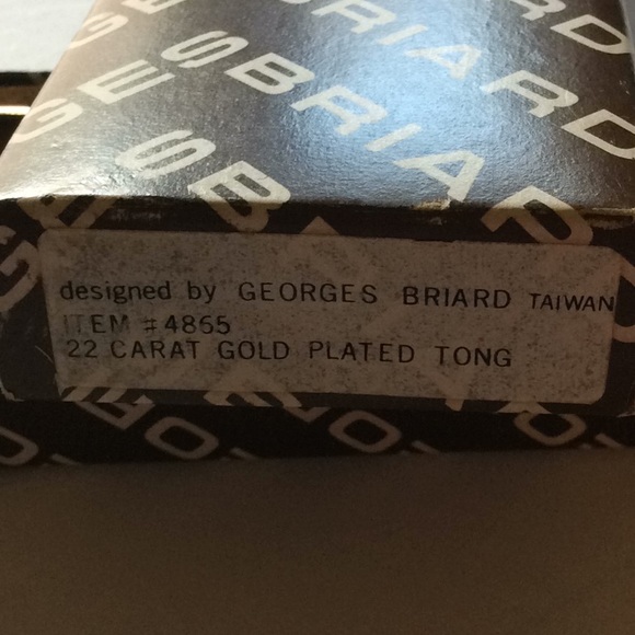 Vintage Georges Briard 22 carat gold plated tongs - Picture 4 of 5